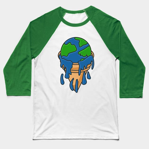 Earth Day Baseball T-Shirt by crissbahari